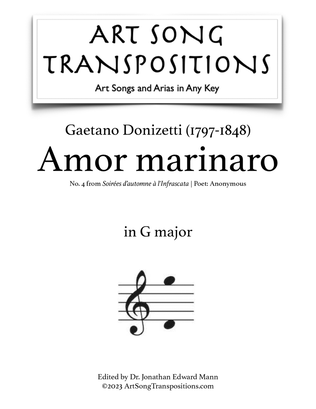 DONIZETTI: Amor marinaro (transposed to G major)