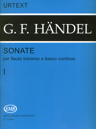 Book cover for Sonate per flauto dolce e basso continuo I