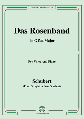 Book cover for Schubert-Das Rosenband(The Rosy Ribbon),Ver.II,in G flat Major