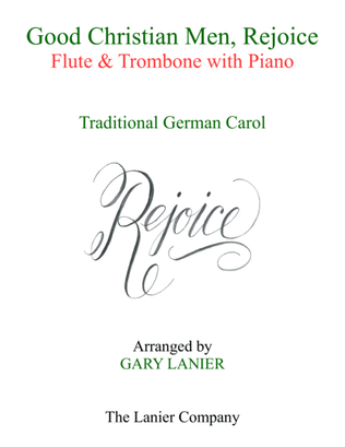Book cover for GOOD CHRISTIAN MEN, REJOICE (Flute, Trombone with Piano & Score/Part)