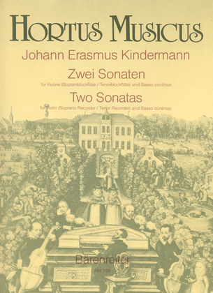 Book cover for Zwei Sonaten for Violin (Descant or Tenor Recorder) and Basso continuo