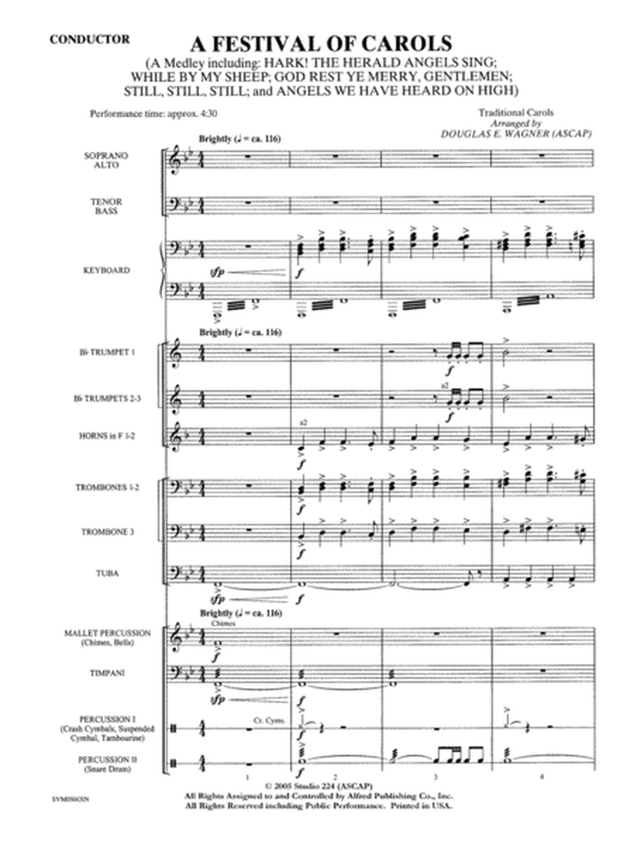 A Festival of Carols (A Medley): Score