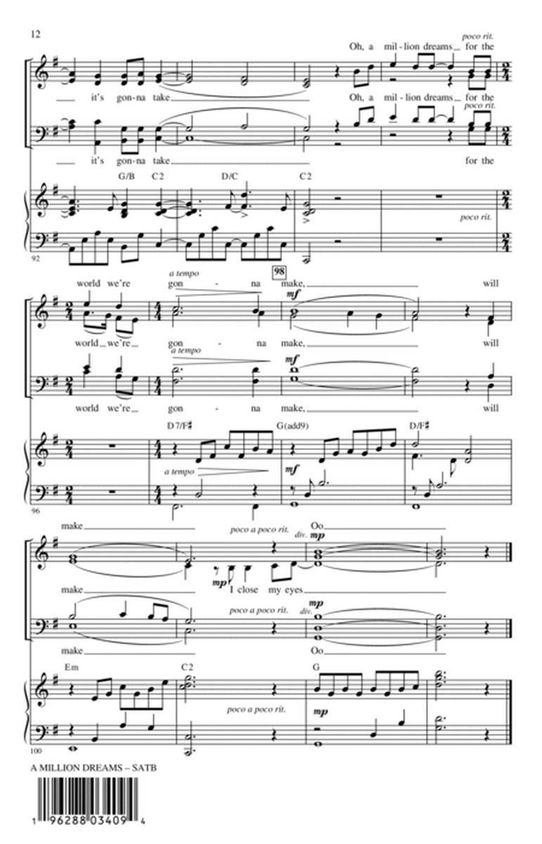 A Million Dreams (from The Greatest Showman) (arr. Mark Brymer)