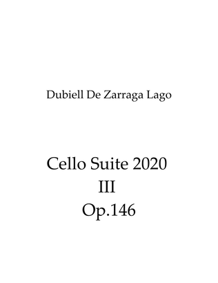Book cover for Cello Suite 2020 III Op.146