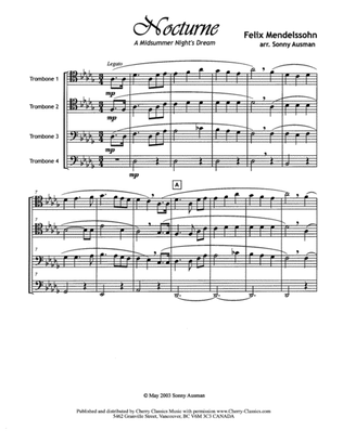 Nocturne for Trombone Quartet