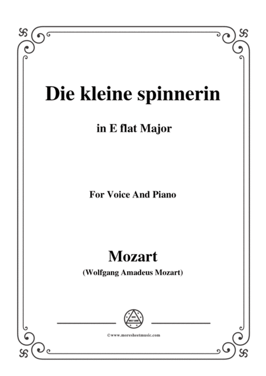 Mozart-Die kleine spinnerin,in E flat Major,for Voice and Piano image number null