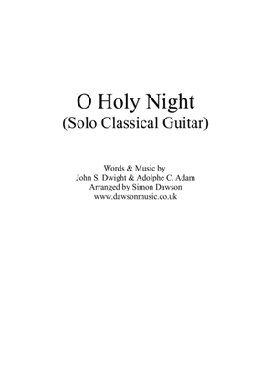 Book cover for O Holy Night - Solo Classical Guitar