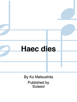 Book cover for Haec dies