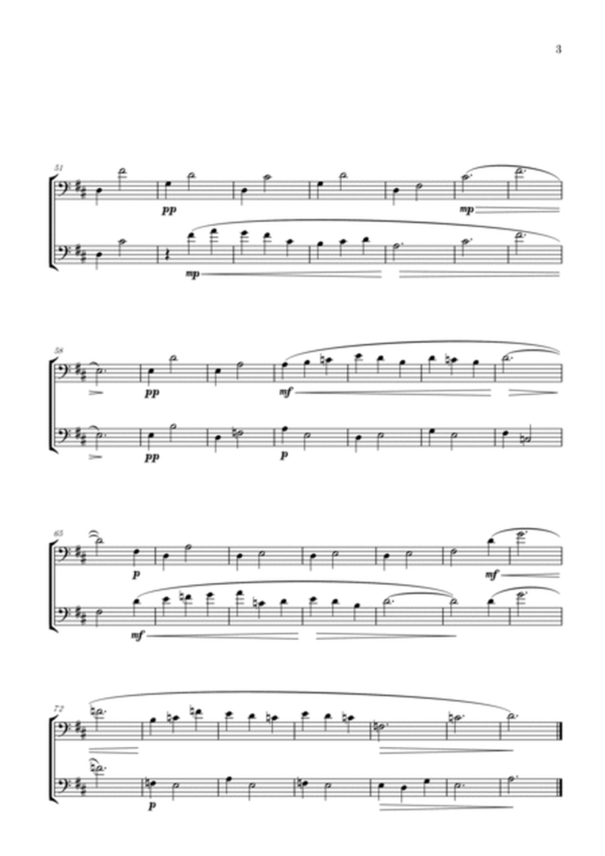 Gymnopédie no 1 | Trombone Duet | Original Key |Easy intermediate image number null