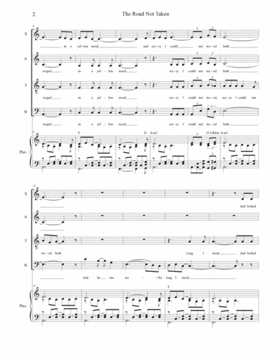 The Road Not Taken (SATB) image number null