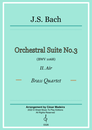 Book cover for Air on G String - Brass Quartet (Full Score) - Score Only