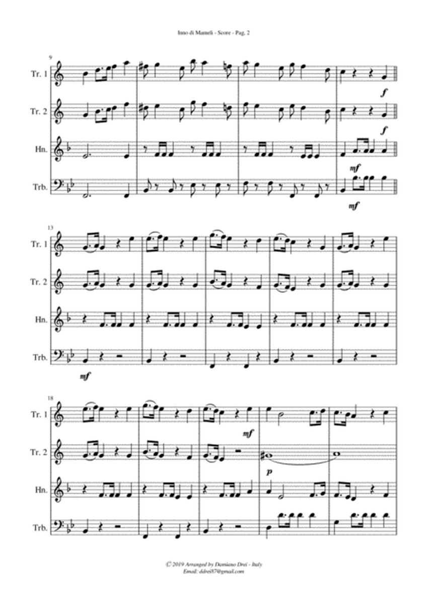 Inno di Mameli (Il Canto degli Italiani, Italy National Anthem) for Brass Quartet image number null