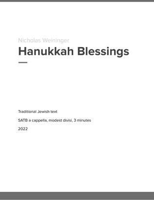 Hanukkah Blessings