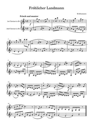 Book cover for R.Schumann: Fröhlicher Landmann for two clarinets