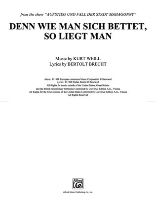 Book cover for Denn wie man sich bettet, so liegt man