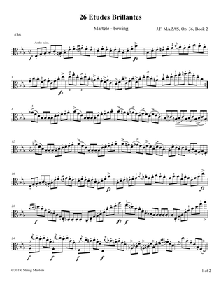 Book cover for Mazas, Etudes for Viola Op 36, Book 2, No.36