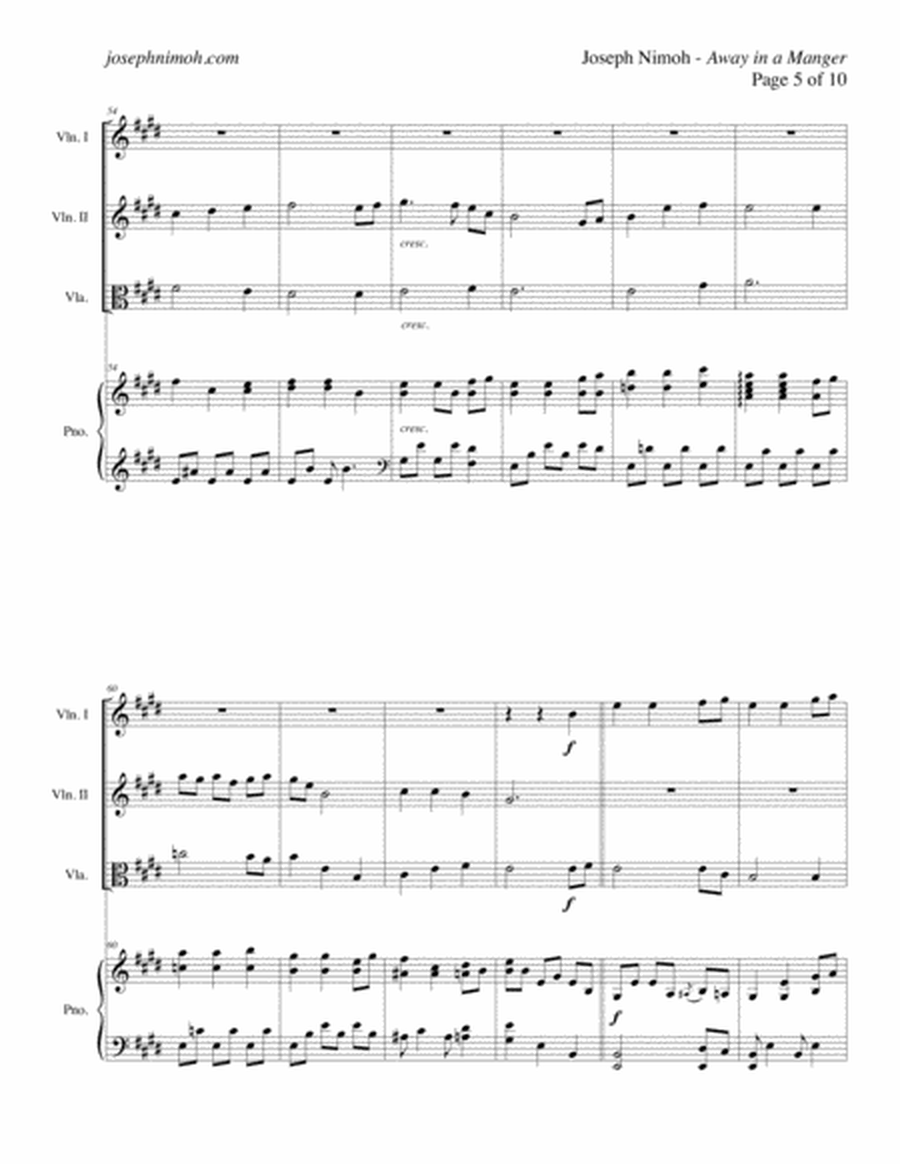 Away In A Manger/Cradle Song - Score & All Parts image number null