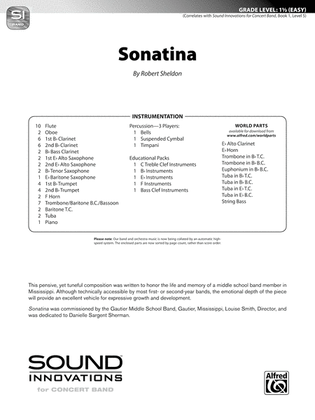 Book cover for Sonatina: Score