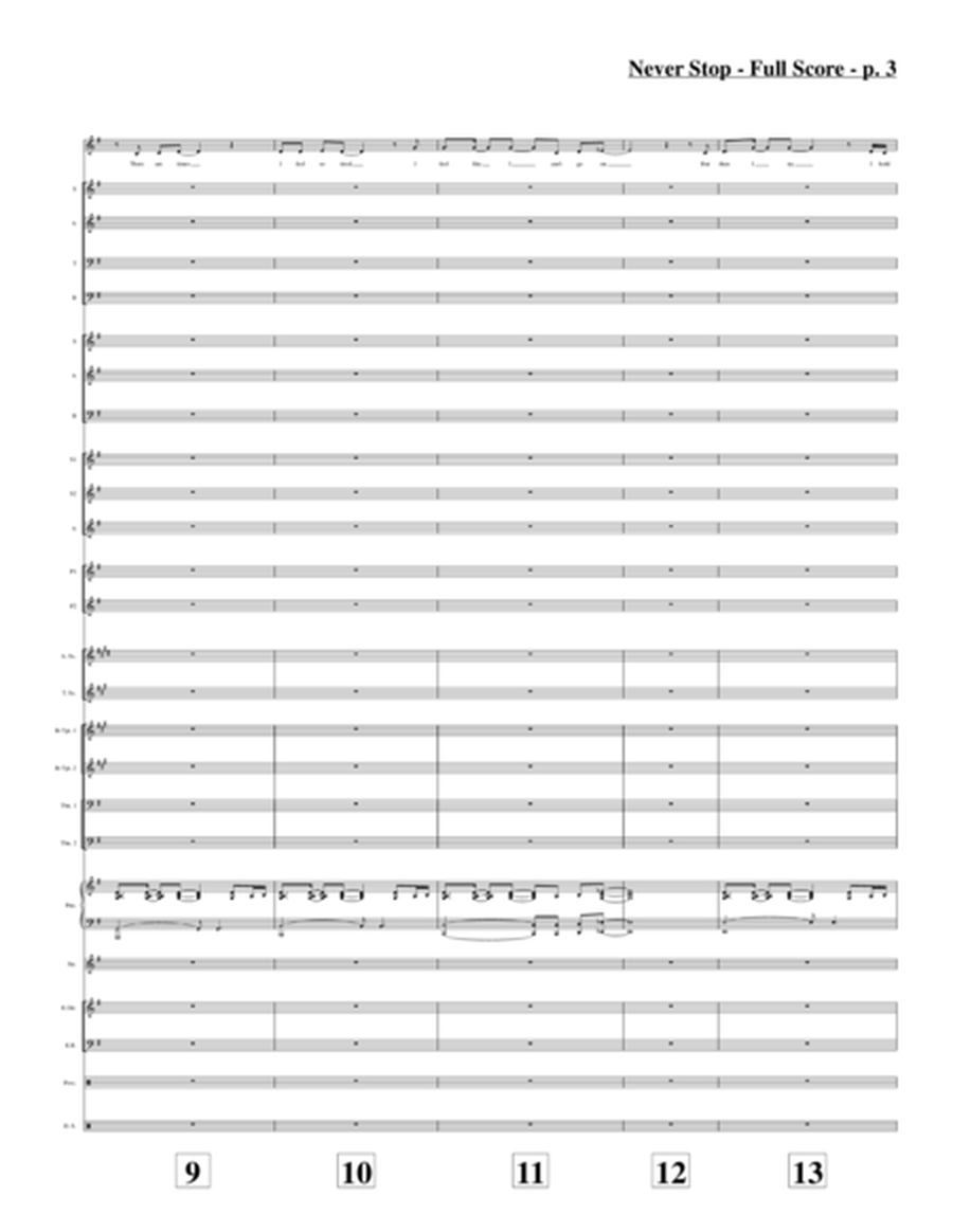 Never Stop (Instrumental Score & Parts) image number null