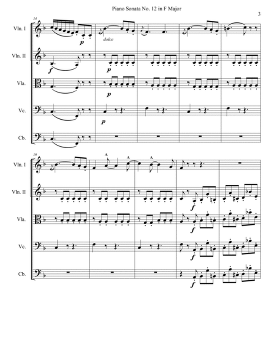 Piano Sonata No. 12 in F Major, Movement 3