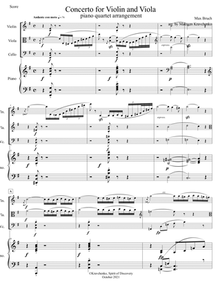 Max Bruch - Double Concerto in E minor, Op.88 arr. for piano quartet