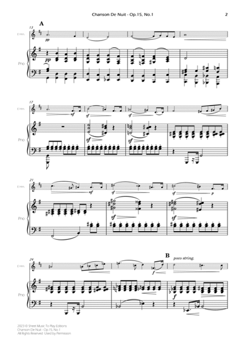 Chanson De Nuit, Op.15 No.1 - English Horn and Piano (Full Score and Parts) image number null