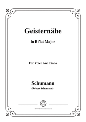Schumann-Geisternähe,in B flat Major,Op.77,No.3,for Voice and Piano