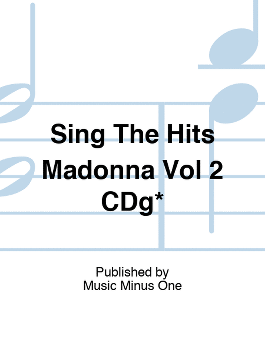 Sing The Hits Madonna Vol 2 CDg*