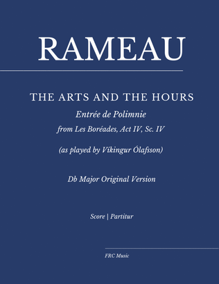 Rameau: Les Boréades: "The Arts and the Hours" (as played by Víkingur Ólafsson) Db MAJOR (ORIGINAL)