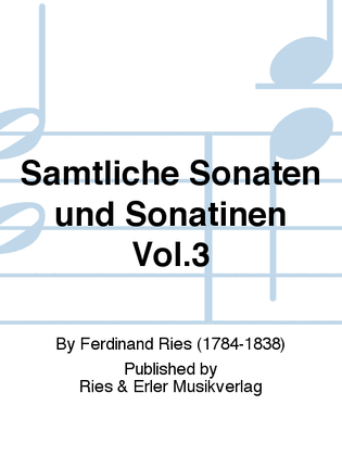 Book cover for Sämtliche Sonaten Und Sonatinen Vol. 3