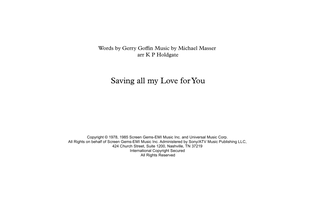 Book cover for Saving All My Love For You