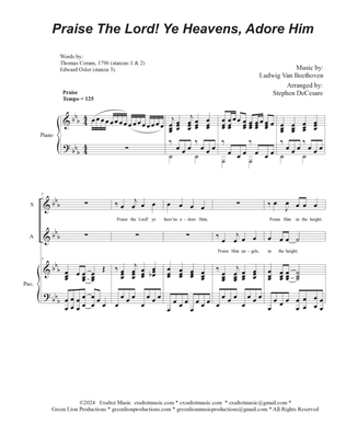 Praise The Lord! Ye Heavens, Adore Him (Vocal Quartet - (SATB)