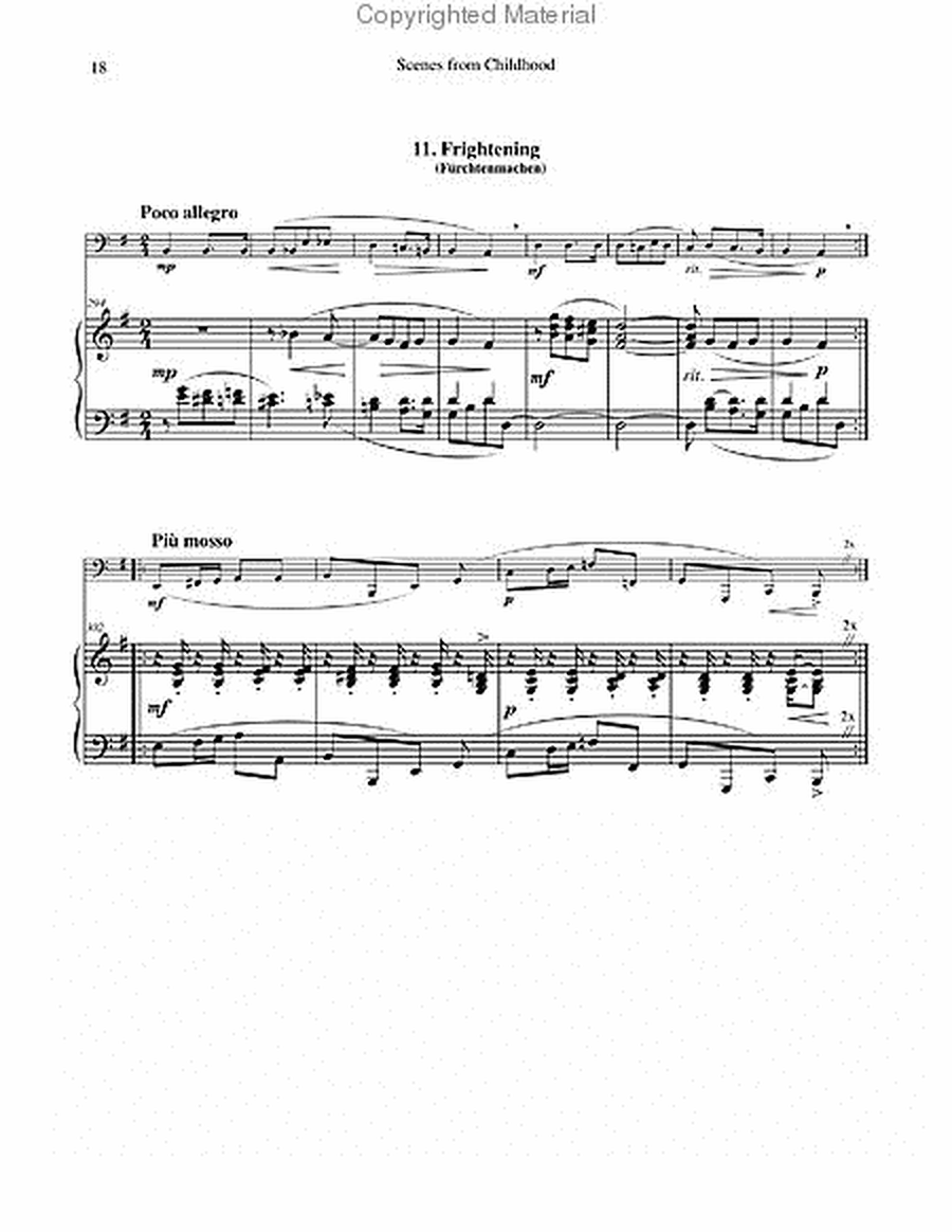 Scenes From Childhood (Kinderscenen) for Tuba or Bass Trombone & Piano
