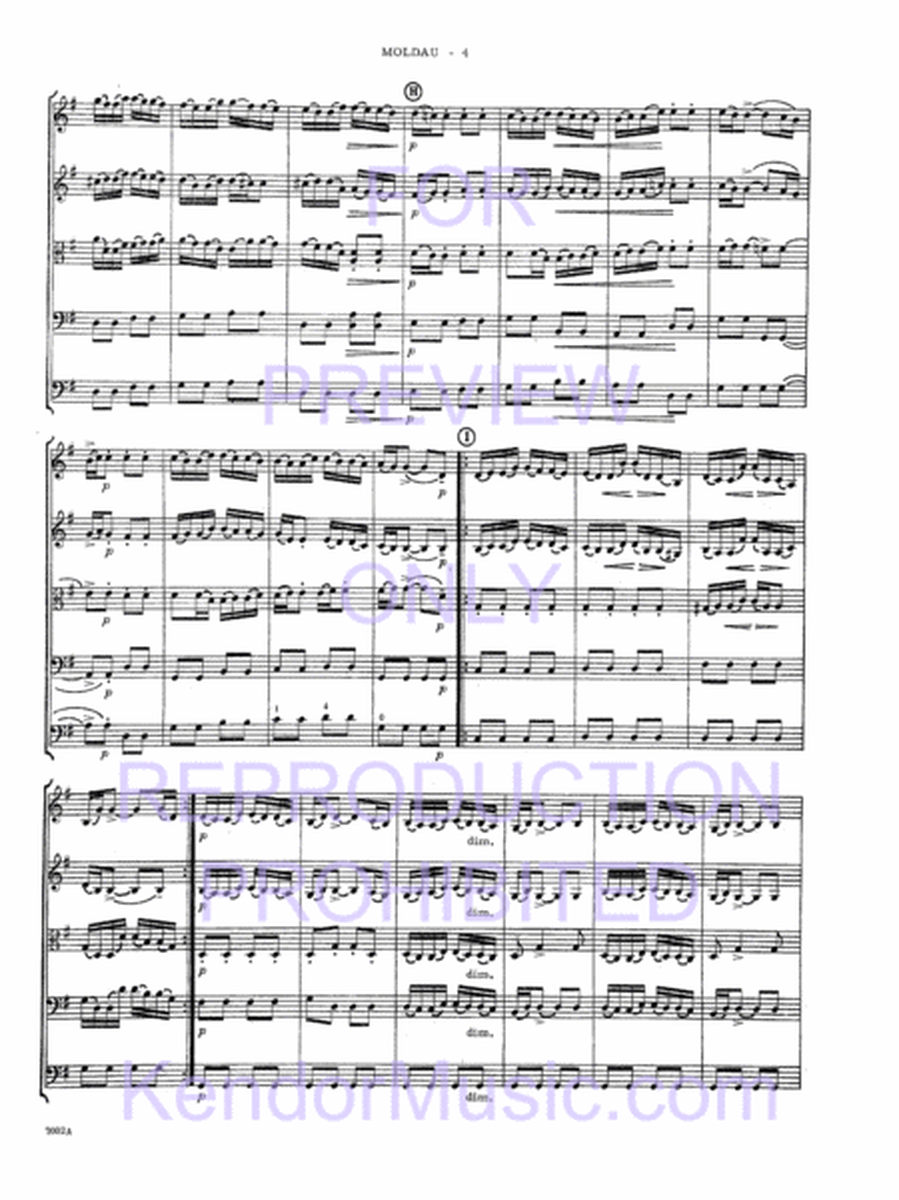 Themes From The Moldau (Full Score)