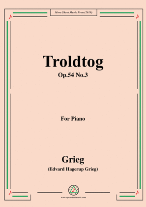 Book cover for Grieg-Troldtog Op.54 No.3,for Piano