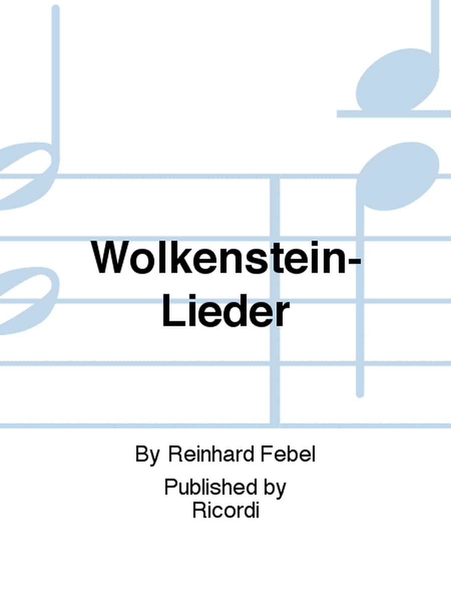 Wolkenstein-Lieder