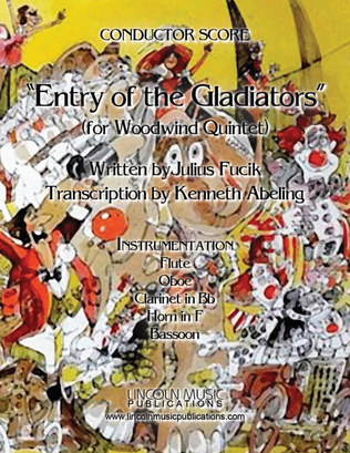 Book cover for March – Entry of the Gladiators (for Woodwind Quintet)