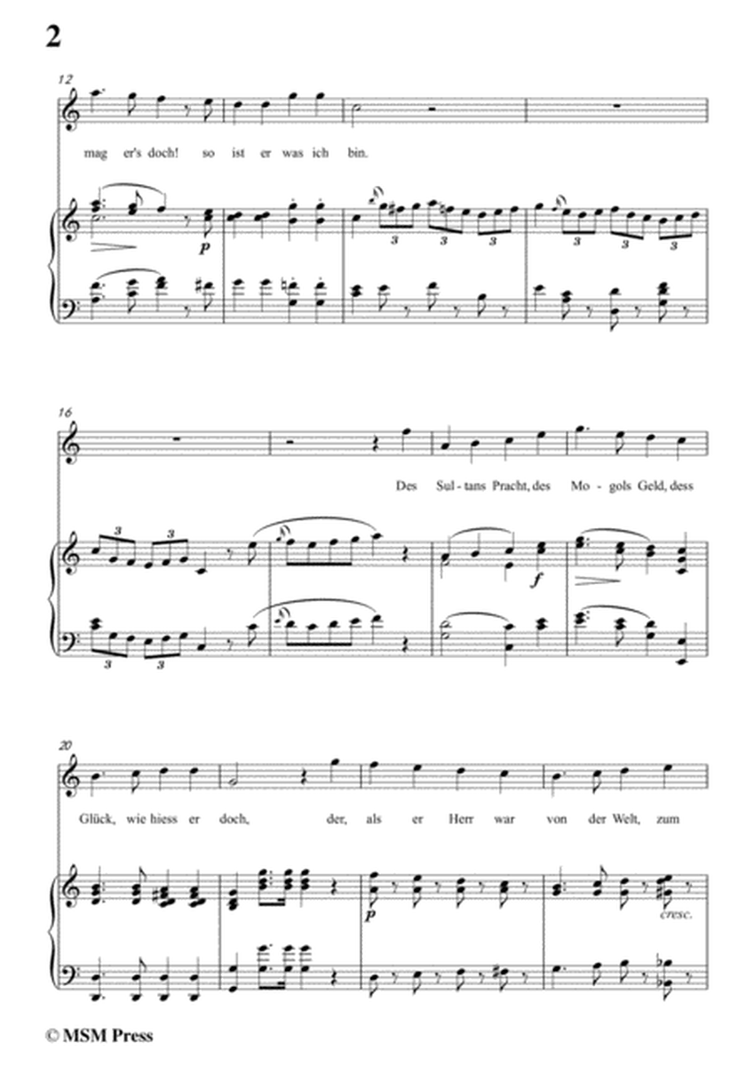 Schubert-Zufriedenheit(Contentment),D.362,in C Major,for Voice&Piano image number null