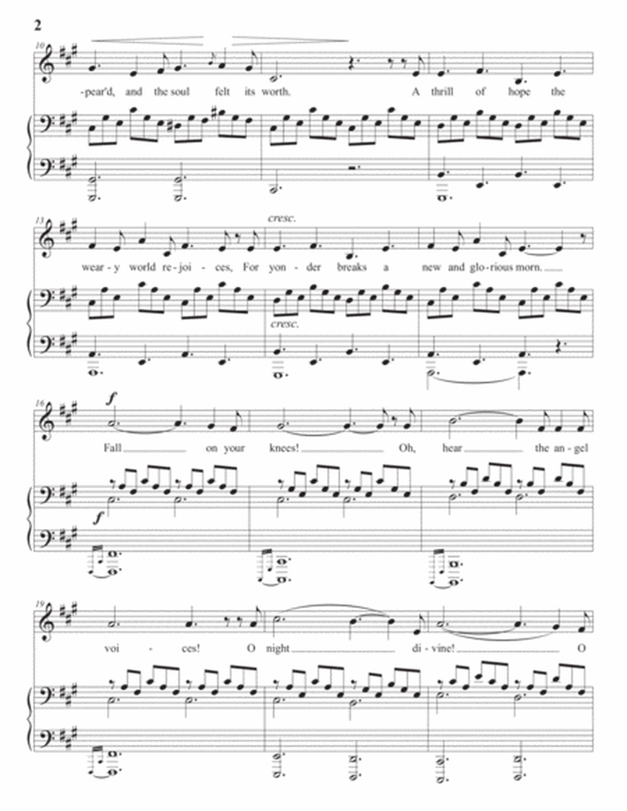 ADAM: O Holy Night (transposed to A major)