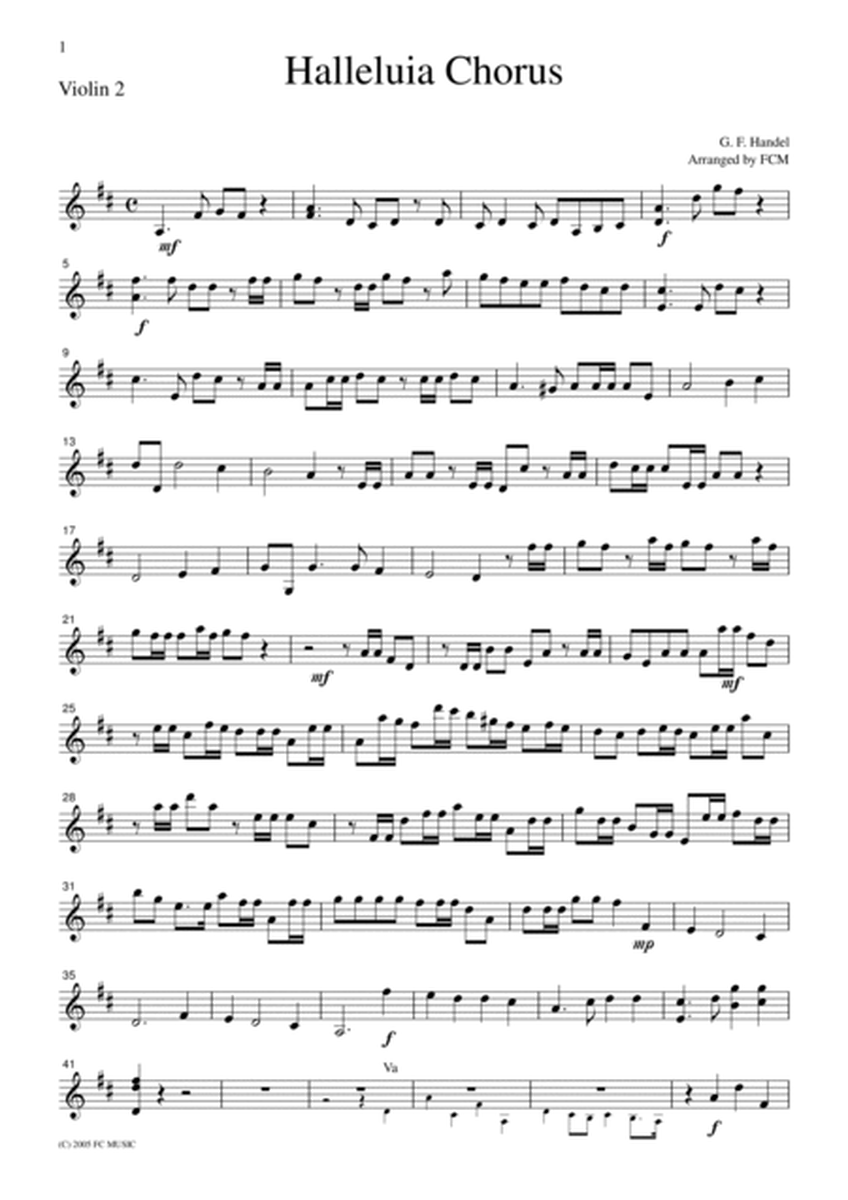 Handel Halleluia Chorus, for string quartet, CH104 image number null