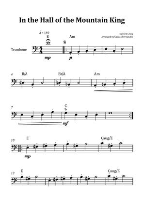 Book cover for In the Hall of the Mountain King - Trombone Solo with Chord Notation