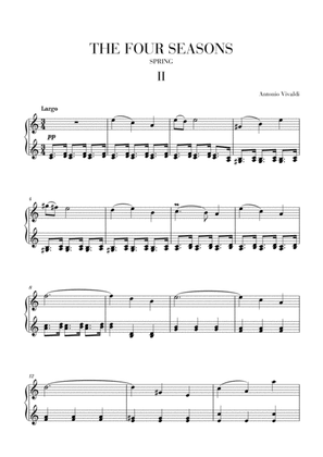 Book cover for VIVALDI: The Four Seasons - Spring - 2nd mov. - Intermediate Piano