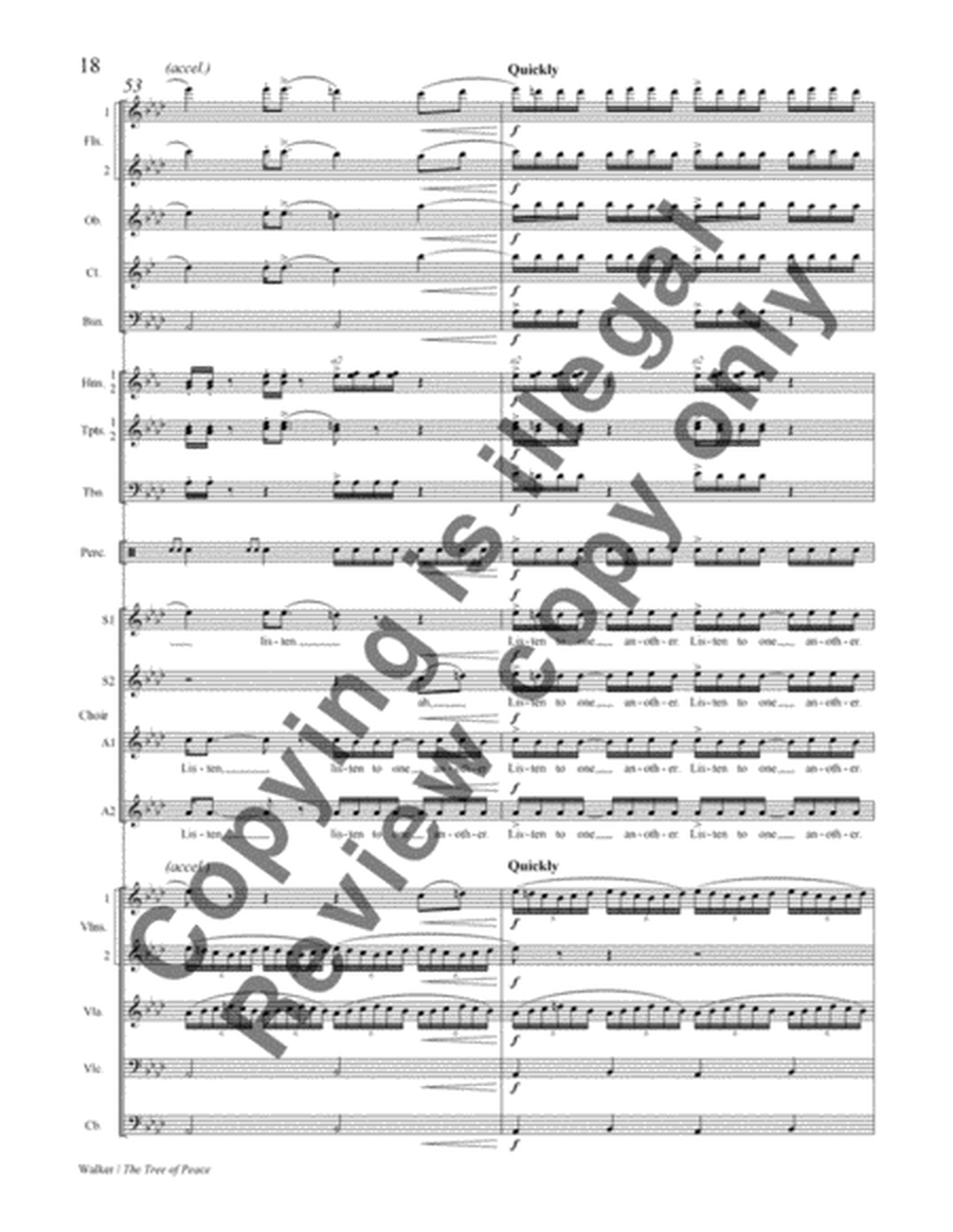 The Tree of Peace (SSAA Orchestral Score)