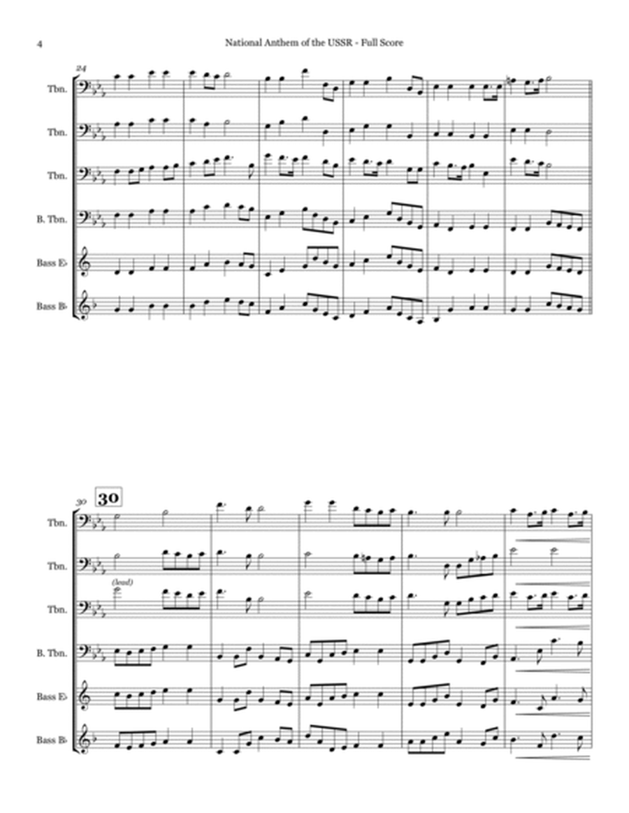National Anthem of the USSR - Trombone Quartet image number null