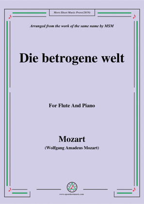 Mozart-Die betrogene welt,for Flute and Piano