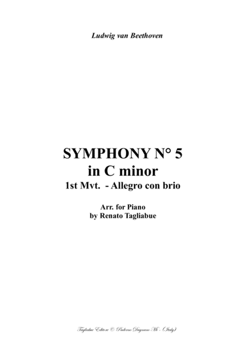 SYMPHONY N° 5 in C minor - Allegro con brio - Arr. for Piano image number null