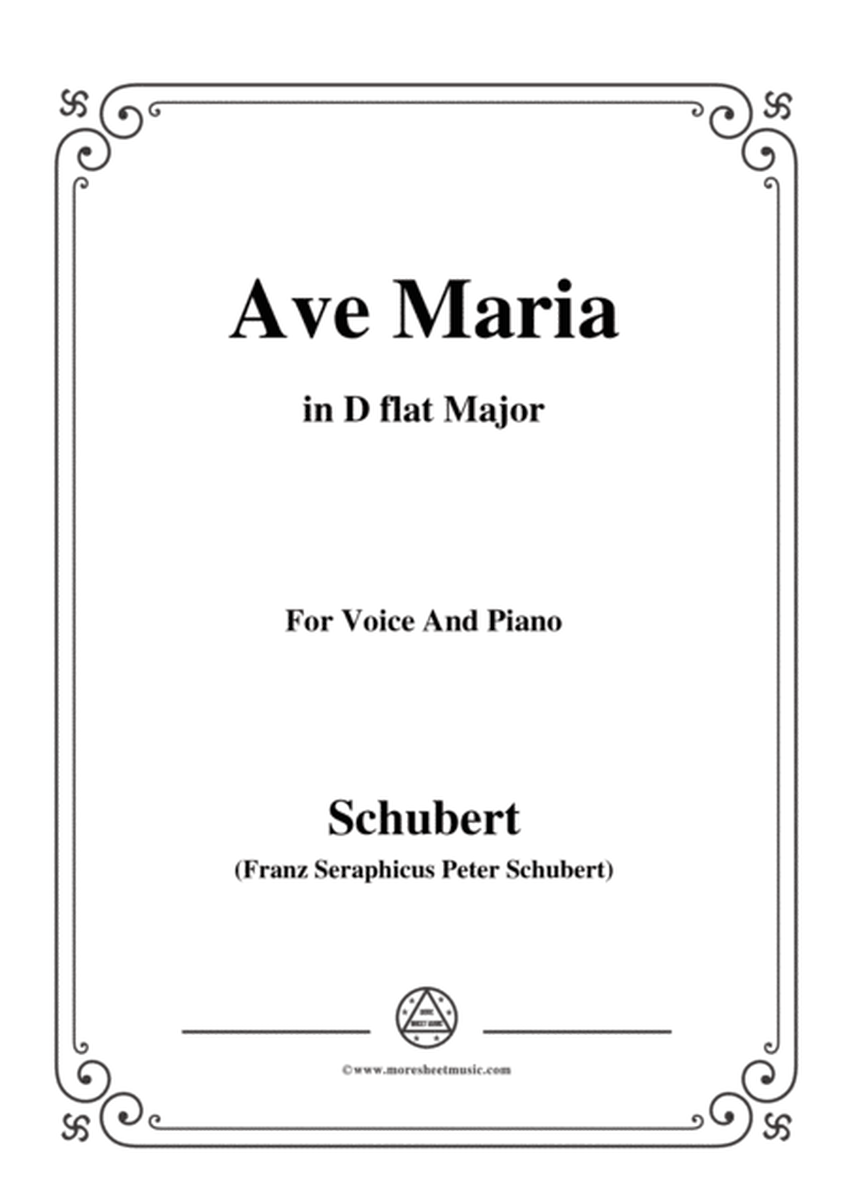 Schubert-Ave Maria,in D flat Major,Op.52,No.6,for Voice and Piano image number null