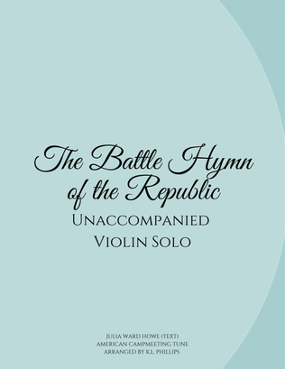 Book cover for Battle Hymn of the Republic - Unaccompanied Violin Solo