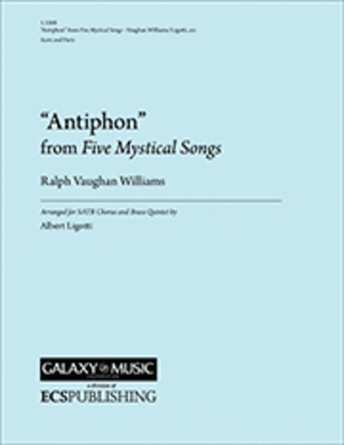 Book cover for Antiphon (score & instrumental parts for Brass Quintet)