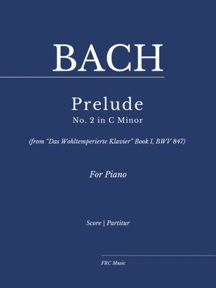 Book cover for Prélude No. 2 in C Minor (from “Das Wohltemperierte Klavier” Book I, BWV 847)